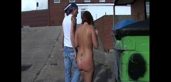  Sarah jane spanked naked outside